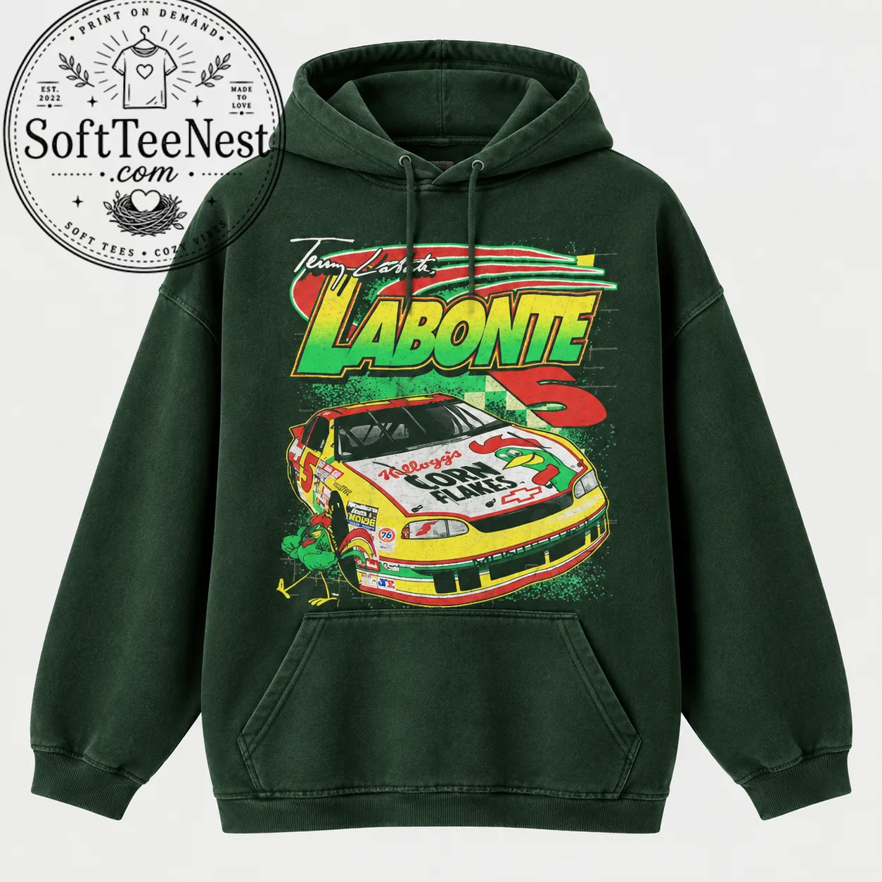 Vintage Racing Hoodie, Retro 90s Stock Car Graphic Sweatshirt, Classic Motorsport Pullover, Gift for Him and Her