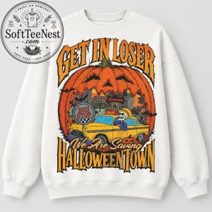 Vintage Halloween Pumpkin Taxi Sweater