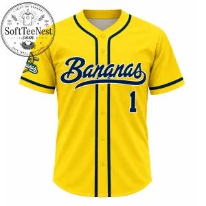 Savannah Bananas Yellow Baseball Jersey T-Shirt