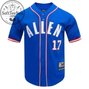 Buffalo Bills Baseball Jersey – Retro Blue Button Up Baseball Shirt