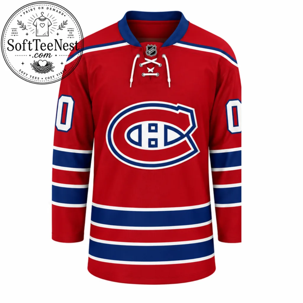 Thiết kế chưa có tên (39) Montreal Canadiens Hockey Jersey – Retro Red Ice Hockey Shirt