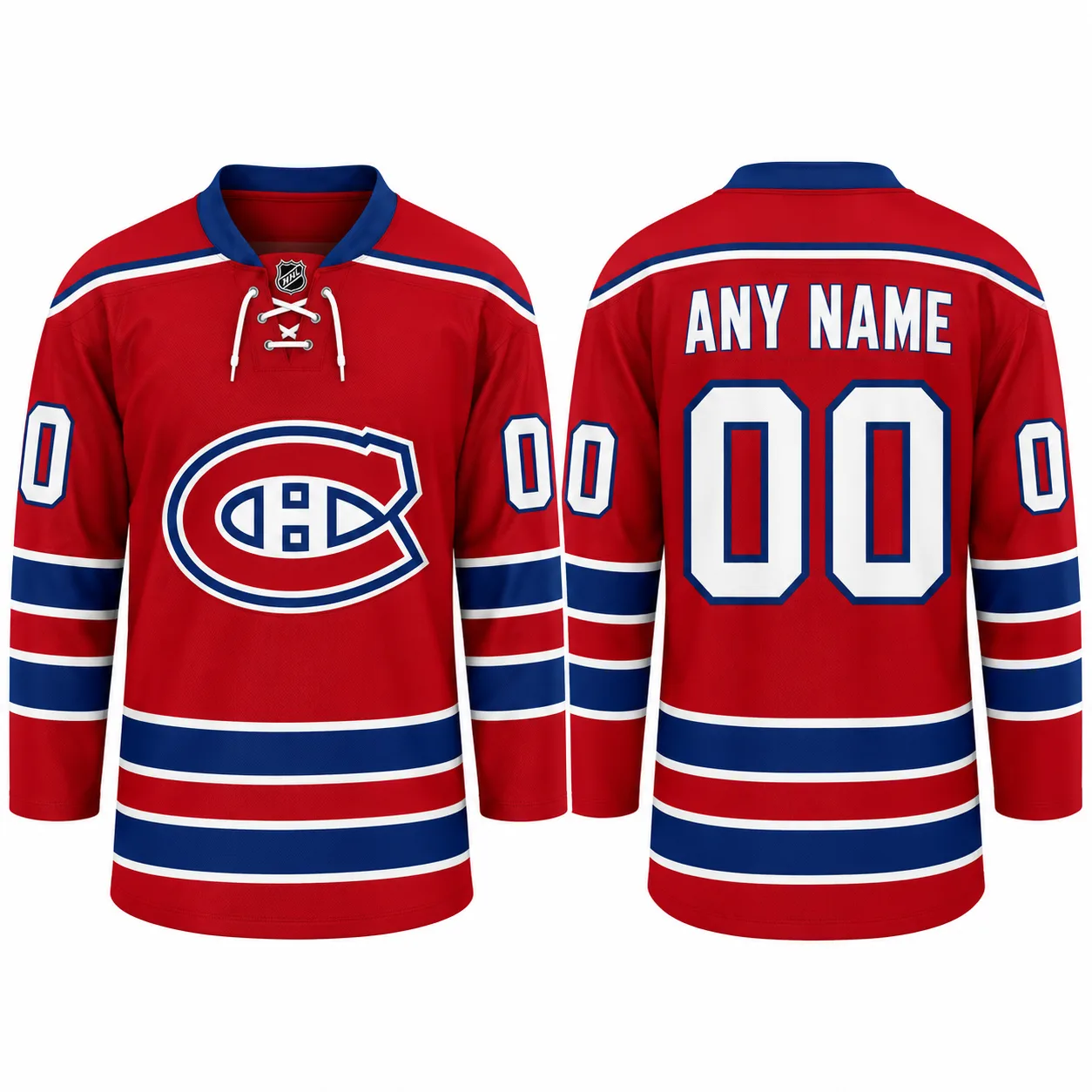 5cd7ec8a-2612-4d06-8a04-c5b1ca272a3a Montreal Canadiens Hockey Jersey – Retro Red Ice Hockey Shirt – image 2 of 2