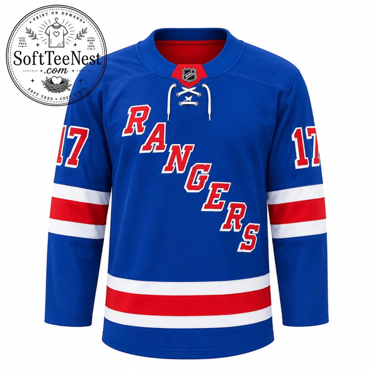 New York Rangers Hockey Jersey – Retro Blue Ice Hockey Shirt