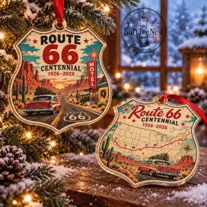 Route 66 Centennial 100th Anniversary Christmas Ornament 1926–2026