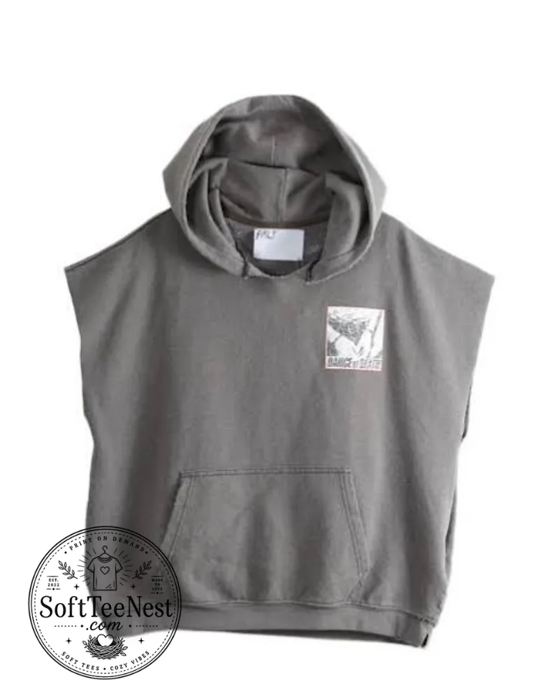 Justin Bieber Brown Sleeveless Hoodie