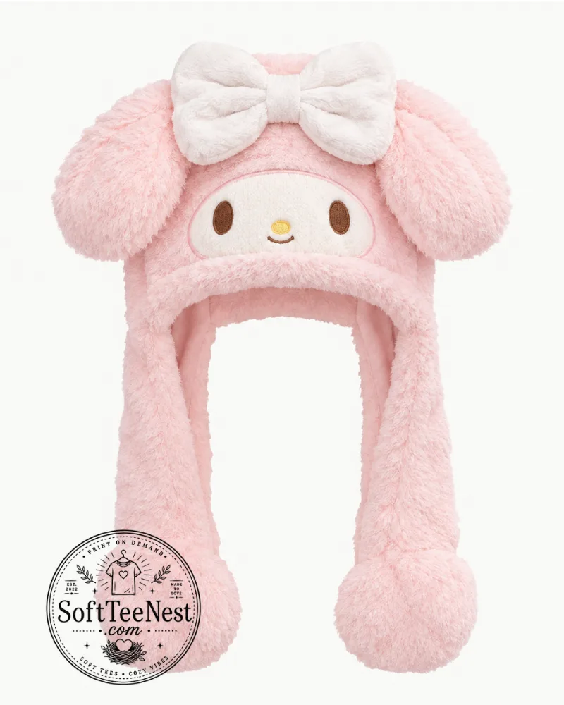 Felix Pink Bunny Hooded Jacket – Stray Kids Inspired Fluffy Rabbit Ear Coat