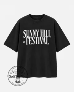 Dua Lipa Sunny Hill Festival Oversized T-Shirt – Vintage Black Graphic Streetwear Tee